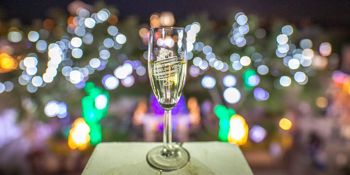 Sparkling Wine and Holiday Lights at the Village of Baytowne Wharf